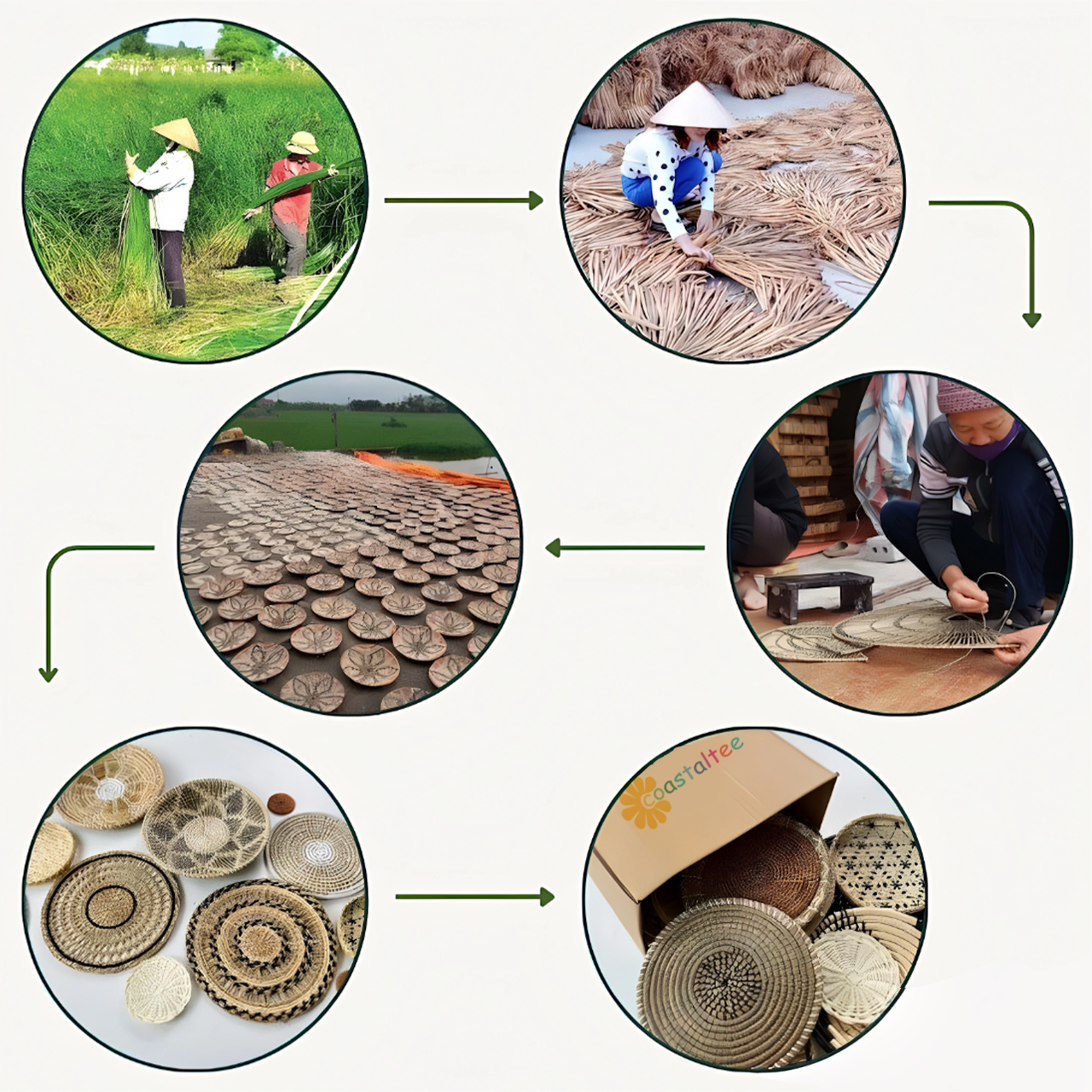 Boho Woven Wall Basket Set – 9 Pieces