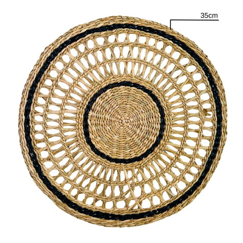 Handwoven Seagrass Round Placemats Set