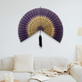 Handmade Bamboo Wall Fan – Lavender Tone