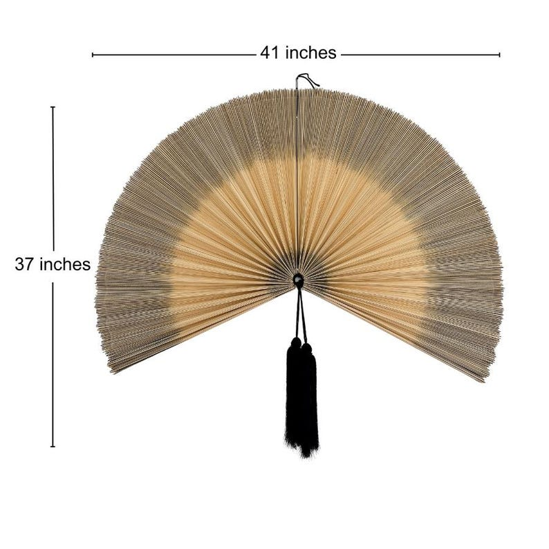 Minimalist Bamboo Wall Fan – Grey & Natural