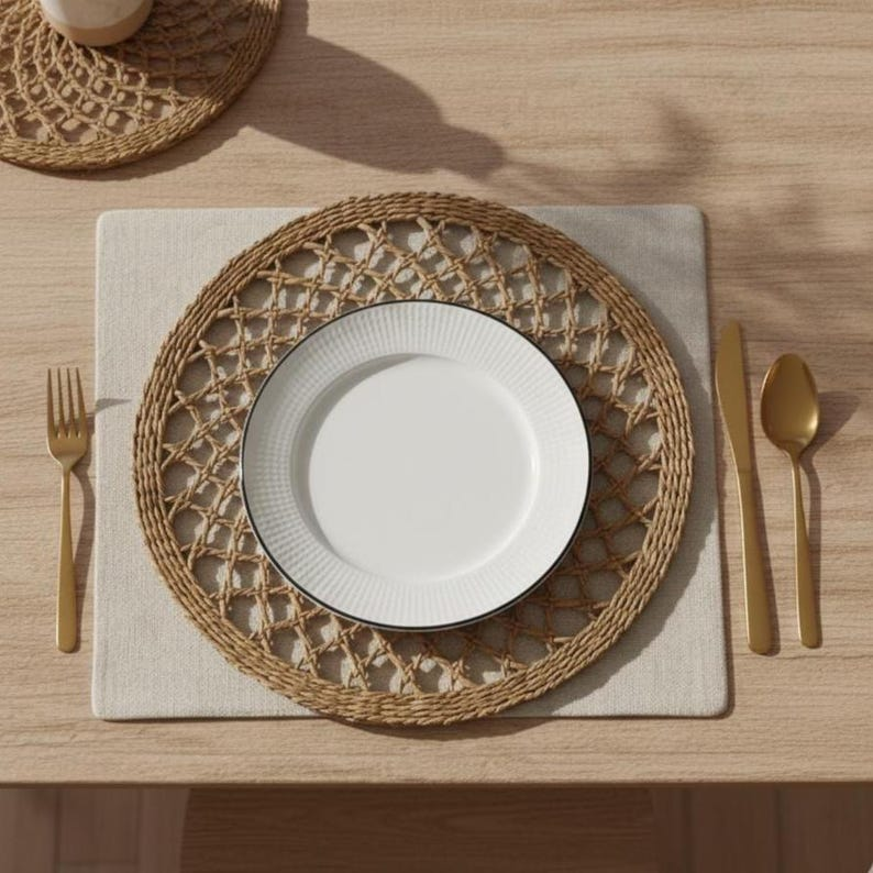 Round Seagrass Placemat – 14 Inch