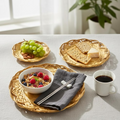 Handwoven Bamboo Flat Basket Set (3 Pieces)