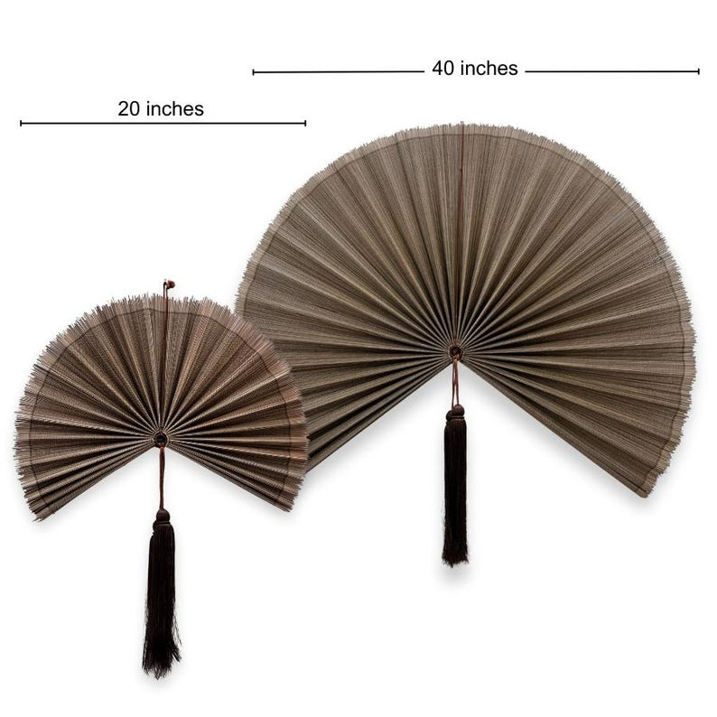 Chestnut Brown Bamboo Wall Fan – 40 Inches