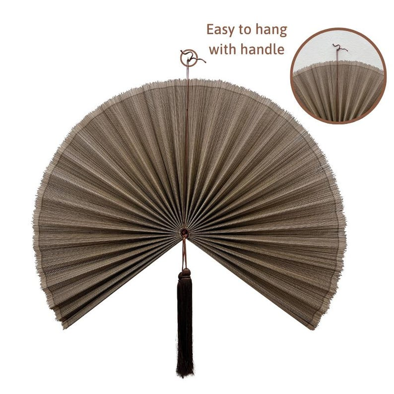 Chestnut Brown Bamboo Wall Fan – 40 Inches