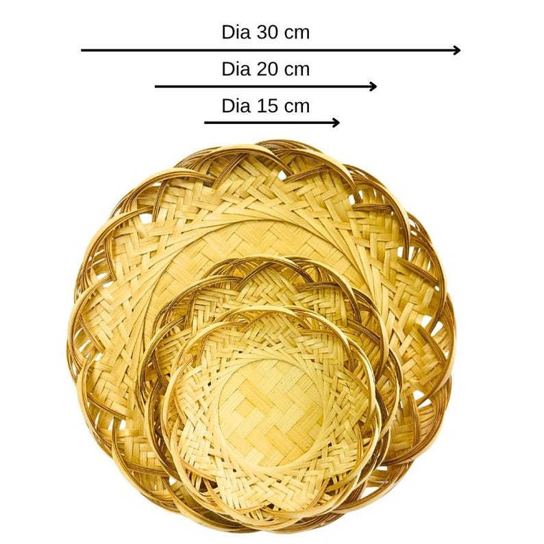 Flower Shape Bamboo Flat Basket