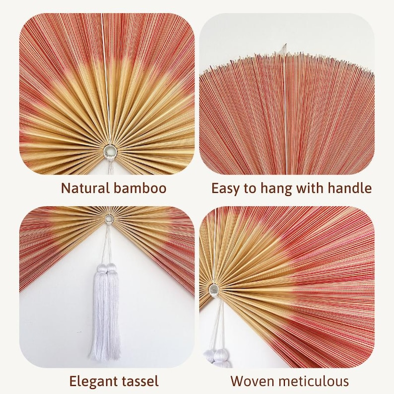 Large Handwoven Bamboo Wall Fan