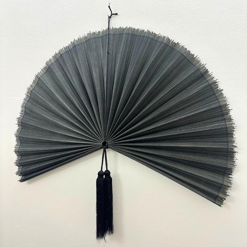 Handmade Colorful Bamboo Wall Fan – 40 Inches