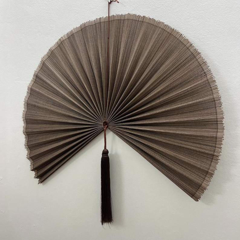 Handmade Colorful Bamboo Wall Fan – 40 Inches