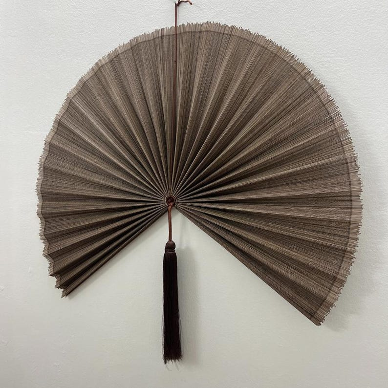Chestnut Brown Bamboo Wall Fan – 40 Inches