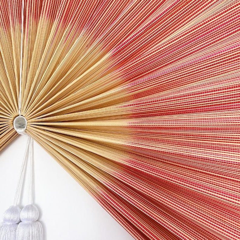 Large Handwoven Bamboo Wall Fan