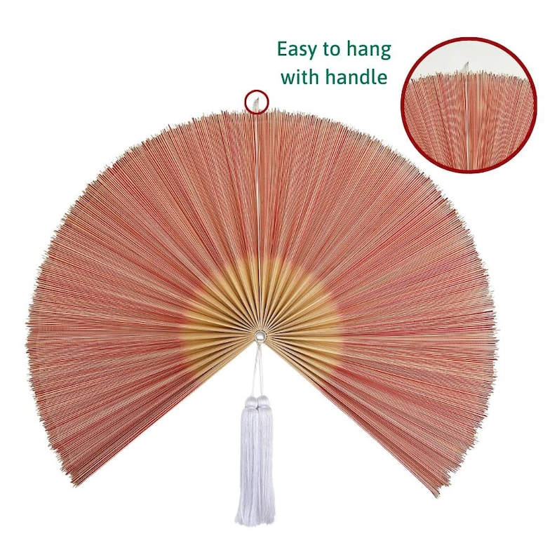 Large Handwoven Bamboo Wall Fan