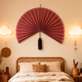 Handmade Pink Bamboo Wall Fan – 40 Inches
