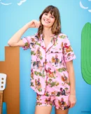 Short PJ Set in Western Barbie