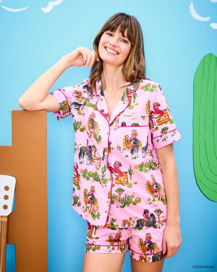 Short PJ Set in Western Barbie