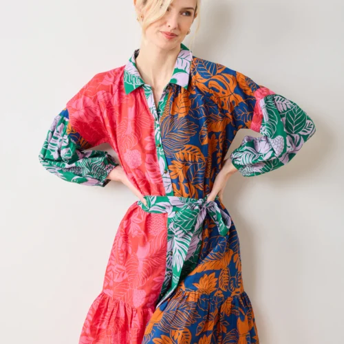 Claudia Dress in Toucan Treetop