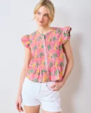 Katie Blouse in Leopard Mirage