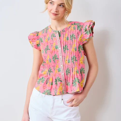 Katie Blouse in Leopard Mirage