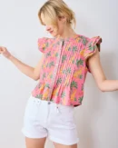 Katie Blouse in Leopard Mirage