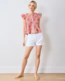 Katie Blouse in Leopard Mirage
