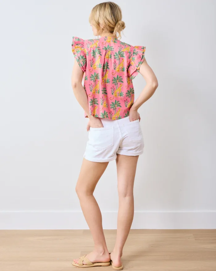 Katie Blouse in Leopard Mirage - Image 4