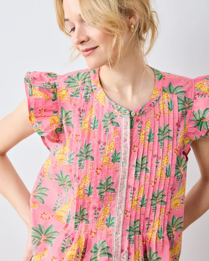 Katie Blouse in Leopard Mirage - Image 5