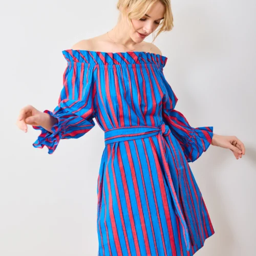 Wells Dress in PF + Pencil & Paper Co. Nautical Stripes