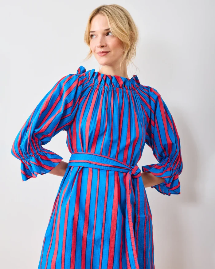 Wells Dress in PF + Pencil & Paper Co. Nautical Stripes - Image 4
