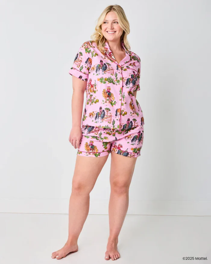 Short PJ Set in Western Barbie - Image 4