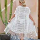Woven Fringe Hem Kimono