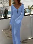 Crochet Knit Maxi Dress