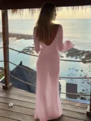 Crochet Knit Maxi Dress