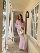 Crochet Knit Maxi Dress