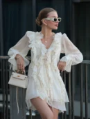 Frill Tiered Mini Dress