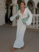 Crochet Knit Maxi Dress