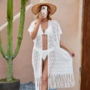 Woven Fringe Hem Kimono