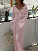Crochet Knit Maxi Dress