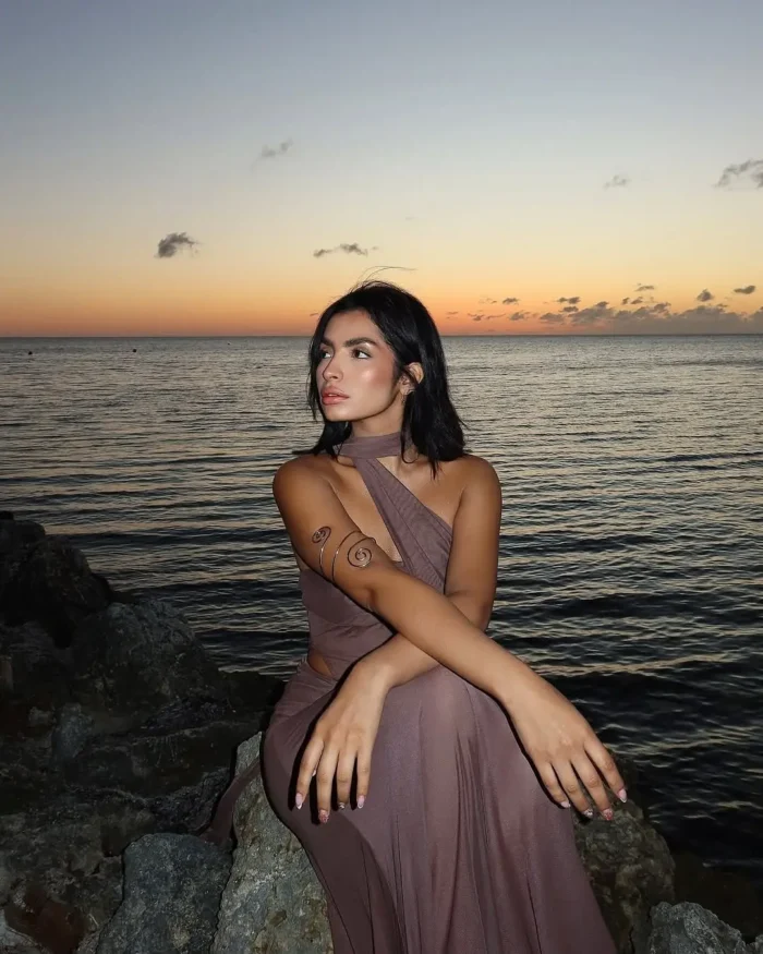 Sheer Mesh Halter Maxi Dress - Image 2