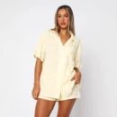 Striped Print Pajama Set