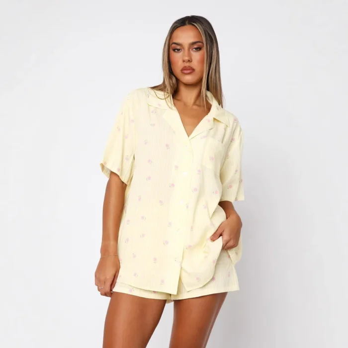 Striped Print Pajama Set - Image 3