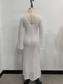 Crochet Knit Maxi Dress