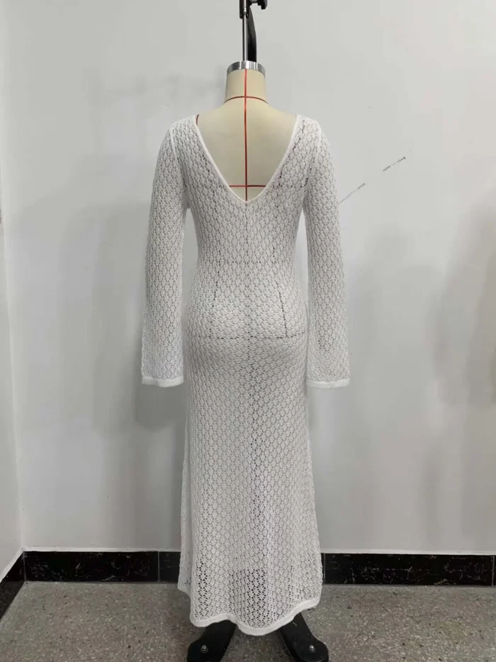 Crochet Knit Maxi Dress - Image 28
