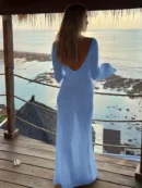 Crochet Knit Maxi Dress