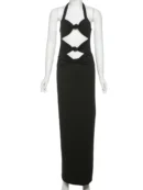 Twist-Front Cutout Maxi Dress