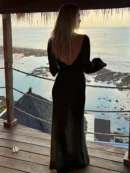 Crochet Knit Maxi Dress