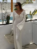 Crochet Knit Maxi Dress