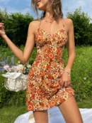 Groovy Floral Print Mini Dress