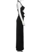 Twist-Front Cutout Maxi Dress