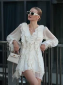 Frill Tiered Mini Dress