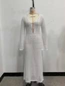 Crochet Knit Maxi Dress