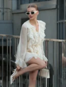 Frill Tiered Mini Dress